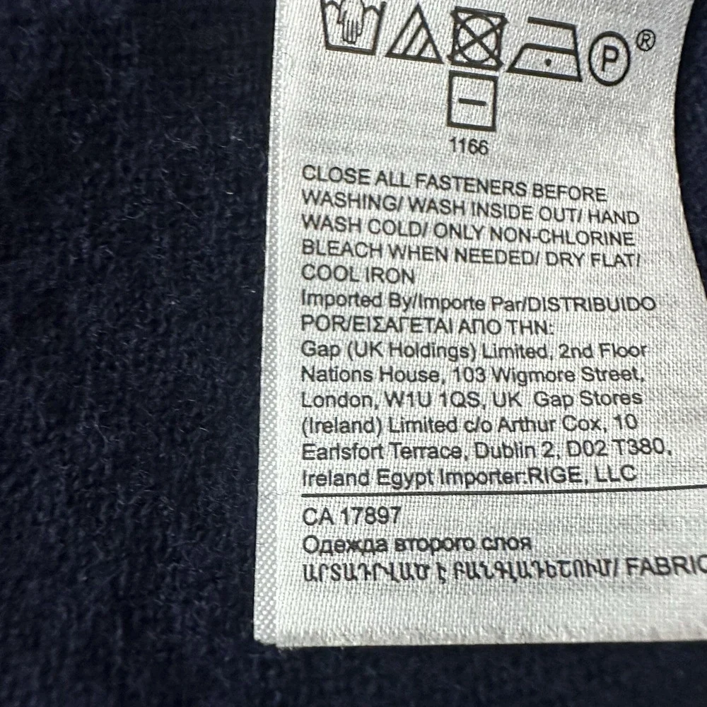 Banana Republic Sweater Mens‎ XL Blue Merino Wool Pull Over 1/2 Zip Navy
